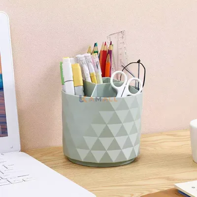 Porte Pinceaux de Maquillage Rotatif en Plastique– Organisateur 360° pour Pinceaux et Accessoires Beauté