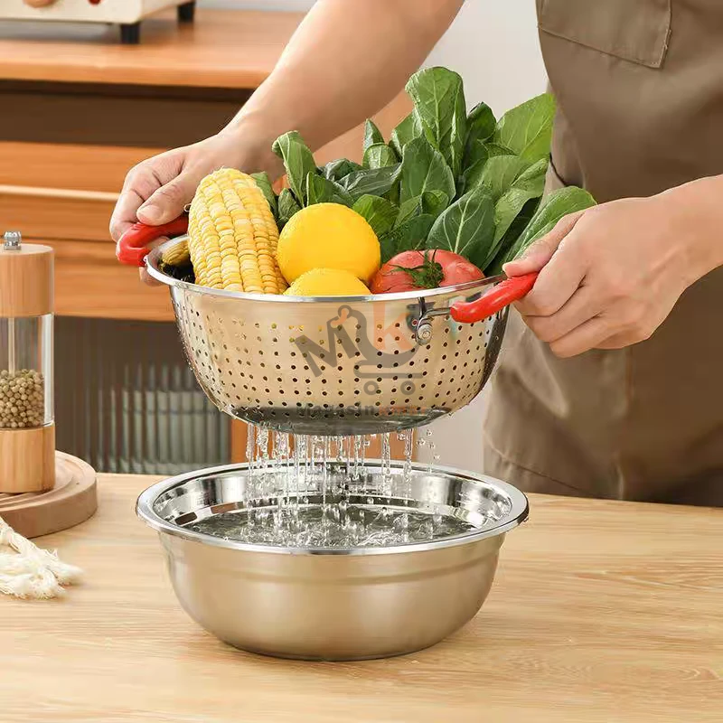 Passoire 20 cm en acier inoxydable – Idéale pour égoutter pâtes et légumes