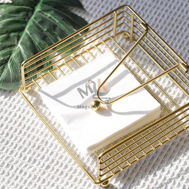 Porte-papier en métal carré