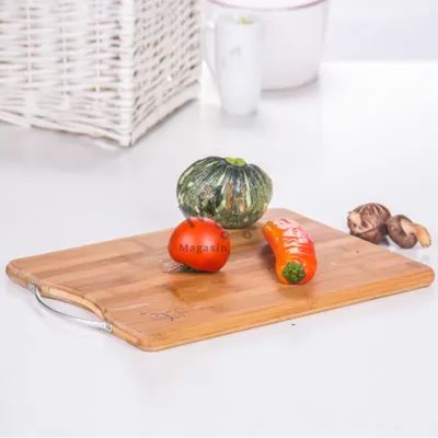 Planche à découper en bois bambou 26× 36 cm – Grande planche cuisine résistante