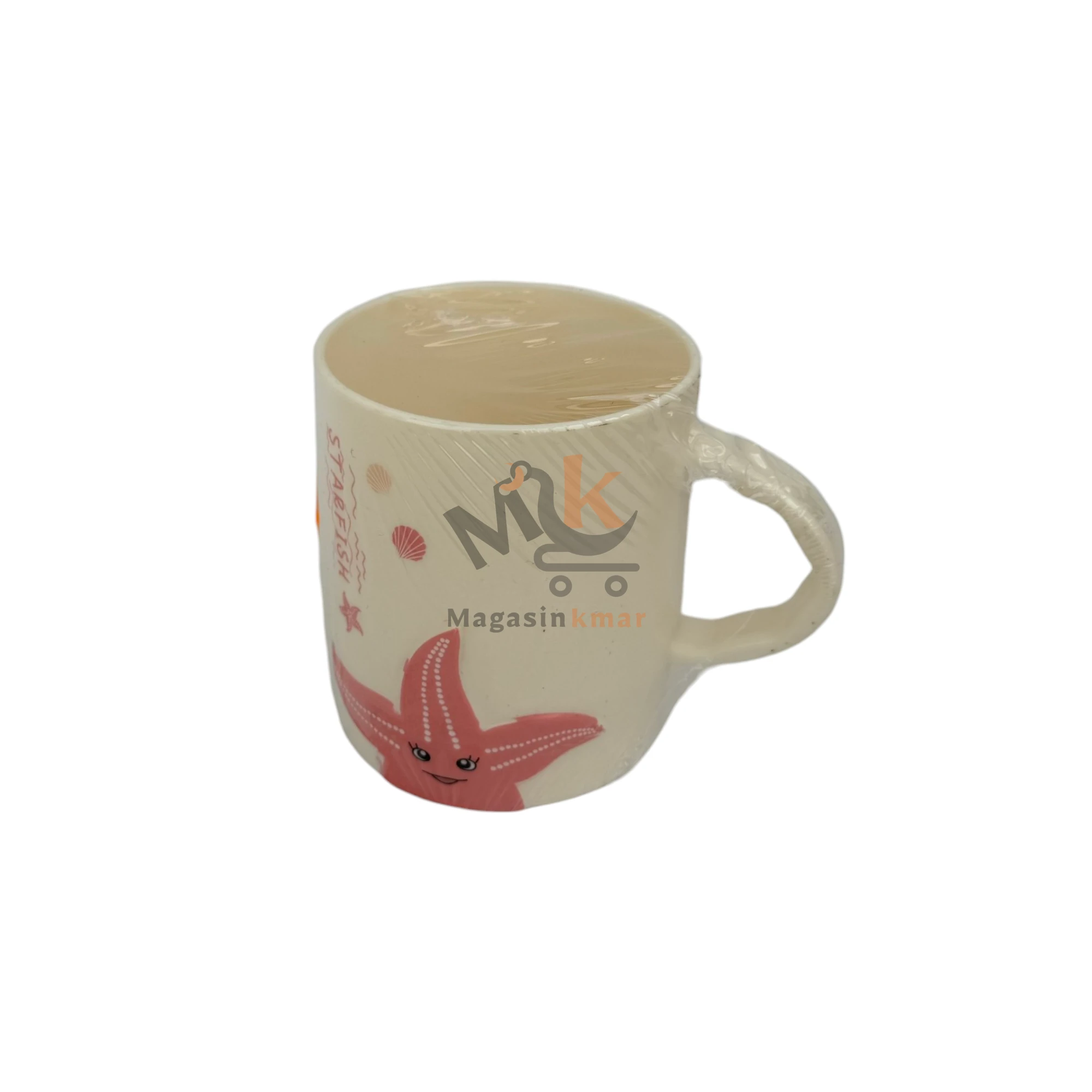Tasse en plastique motif coquillage