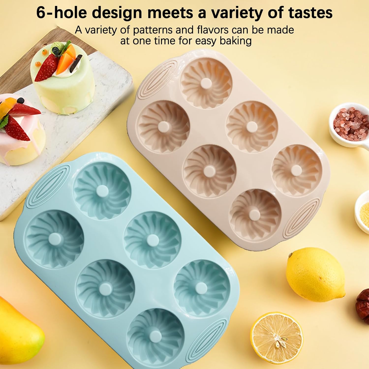 Moule à 6 Donuts en silicone_ 29.5cm