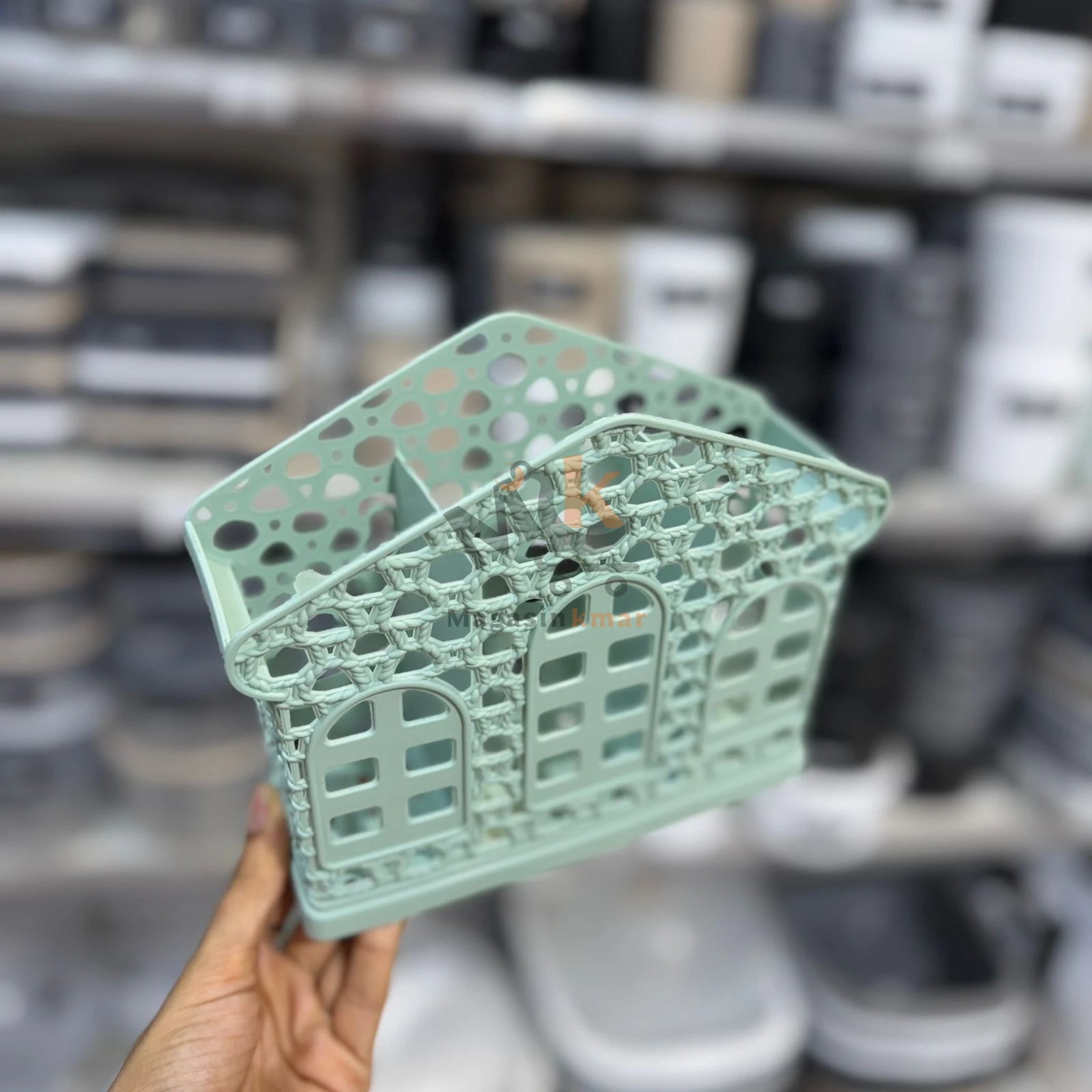 Panier de rangement en plastique à 3 compartiments – Organisateur pratique pour la maison