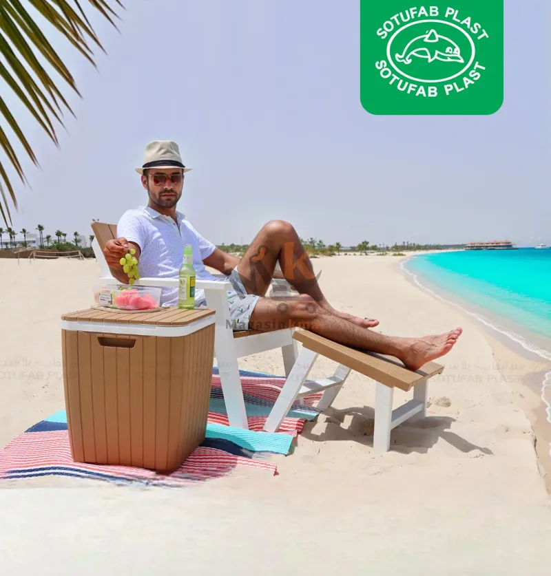 Table coffre multi-usages en plastique