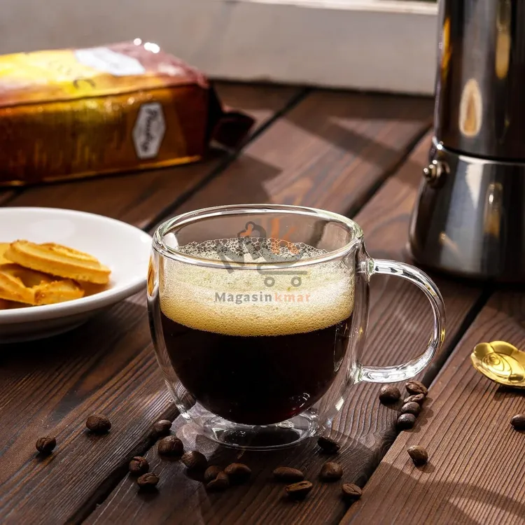 Mini tasse en verre à double paroi