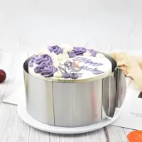 Moule  à gâteau rond réglable en acier inoxydable