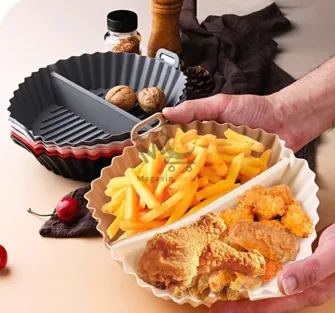 Moule Air Fryer en silicone 20cm – Double compartiment pour cuisson pratique