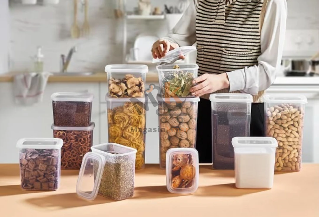 Boîte de conservation alimentaire rectangulaire 1.4 ML avec couvercle