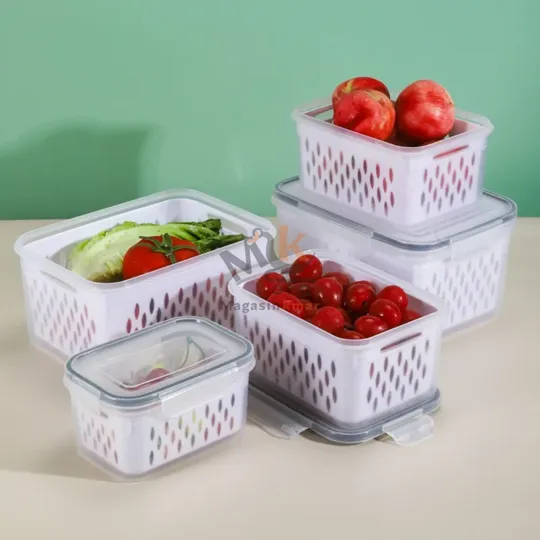 Boîte Passoire  en Plastique Alimentaire PM  – Conservation et Égouttage Pratique