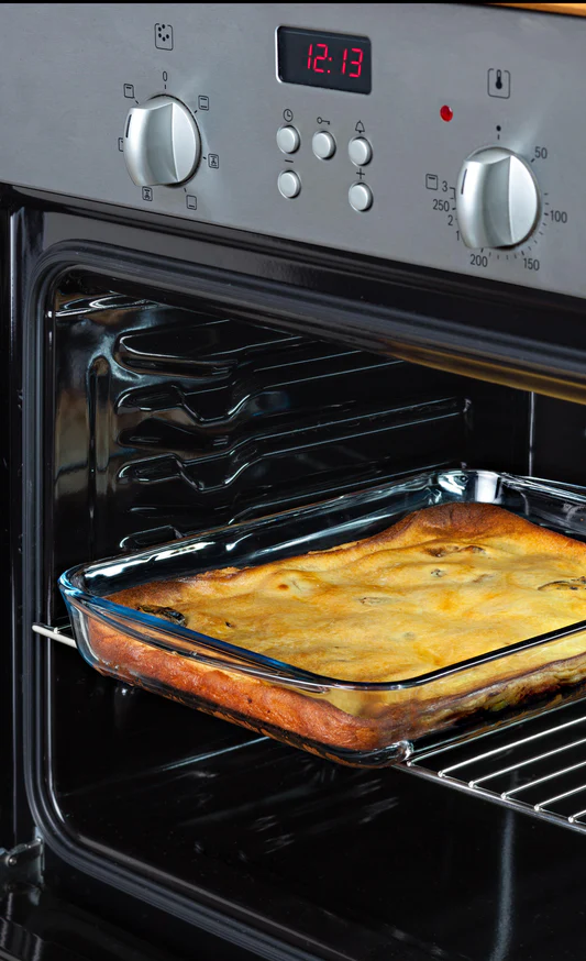 Moule de cuisson rectangulaire en verre avec couvercle_1.7L