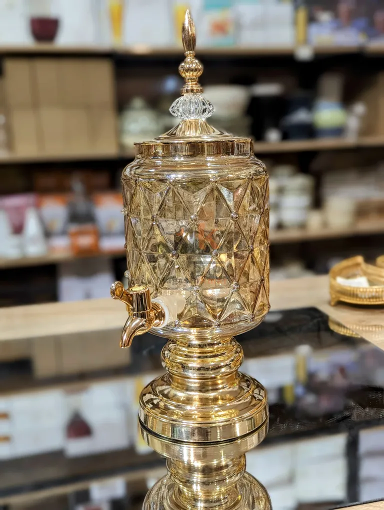 Distributeur boisson en verre avec support  4 L