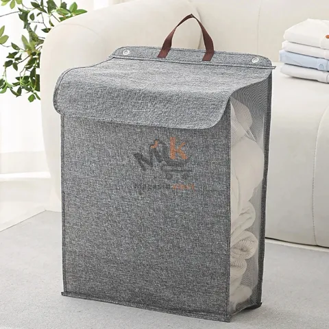 Panier à linge mural pliable en tissu