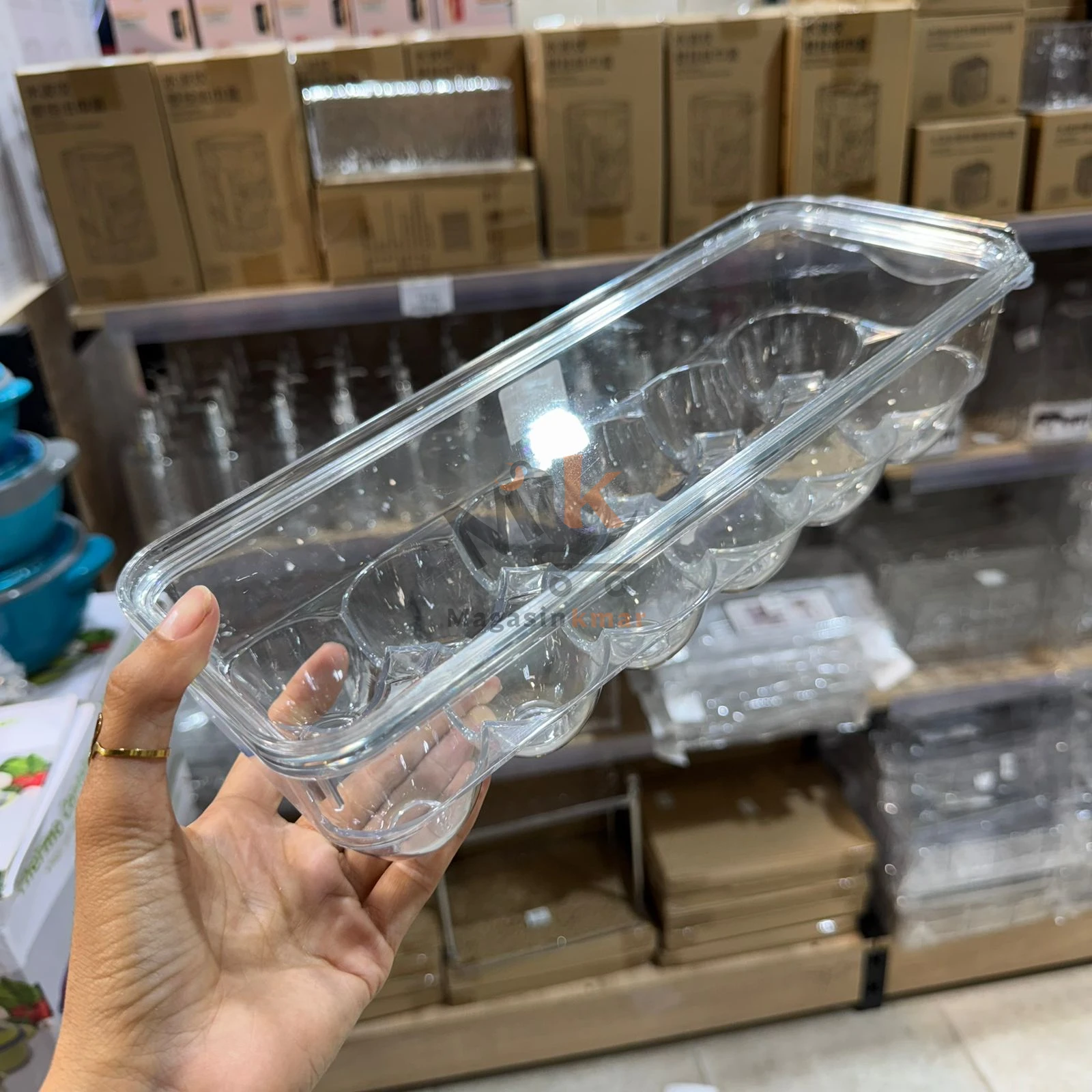 Boîte de rangement pour œufs en plexi avec couvercle