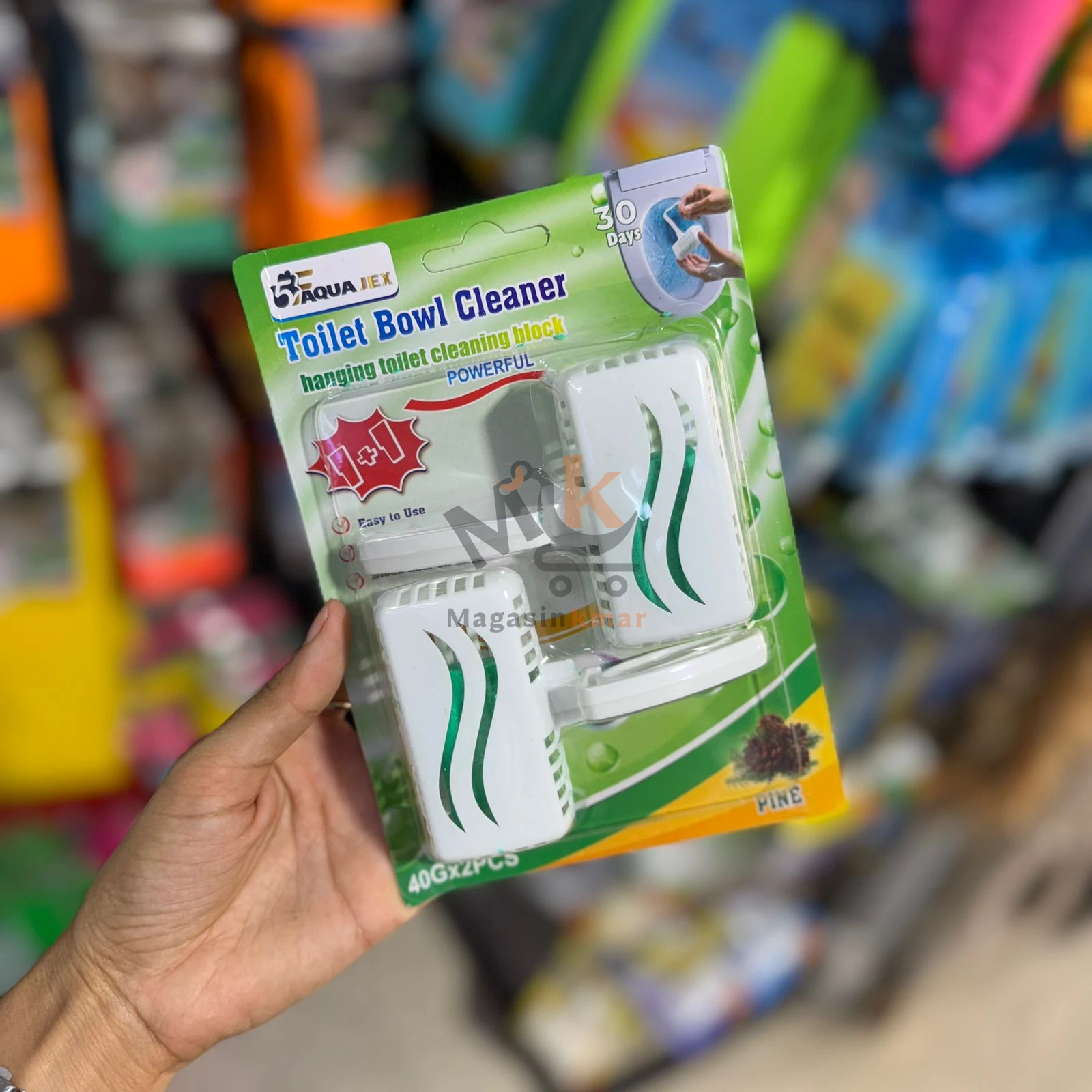 Bloc WC parfumé aqua – Lot de 2 blocs anti-odeur et nettoyage toilette