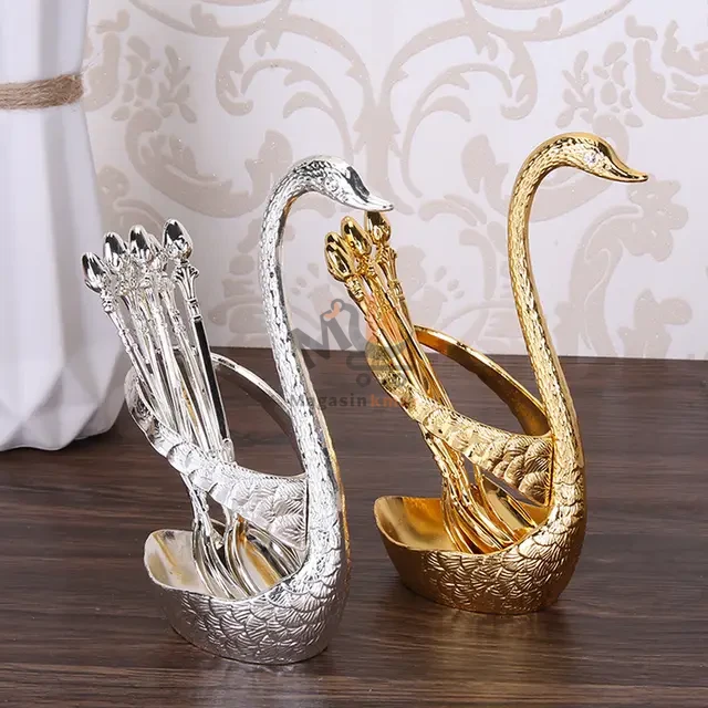 Lot de 6 cuillère avec support en métal