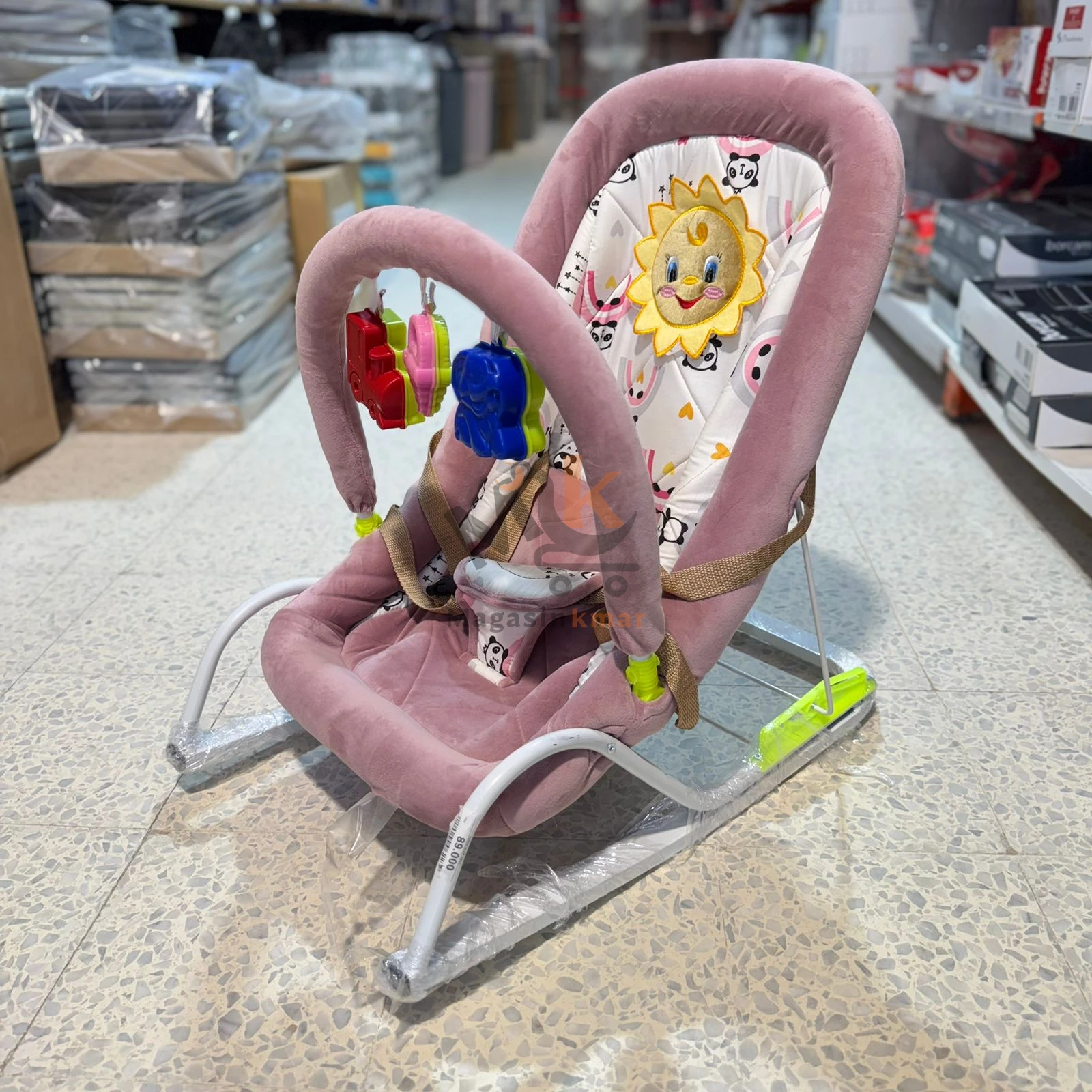 Relax bébé M10 luxe en tissu avec structure métal – Siège confort sécurisé