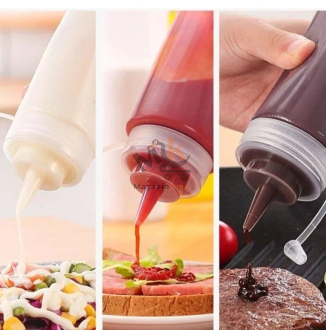 Bouteille souple transparente Vogue 900 ml avec 3 embouts