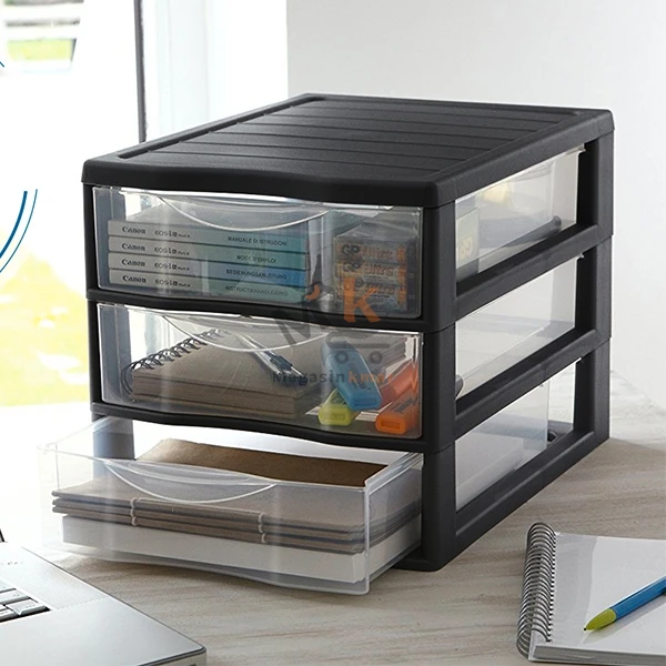Casier de rangement en plastique à 4 tiroirs – Organisateur pratique pour maison et bureau