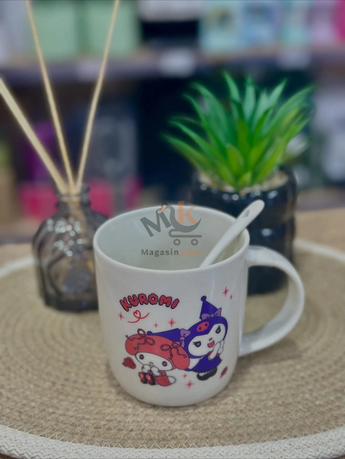 Mug à café avec cuillère céramique