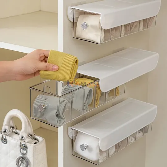 Boîte de Rangement avec Crochet en Plastique 36 cm – Organisateur Pratique pour Cuisine, Salle de Bain et Maison